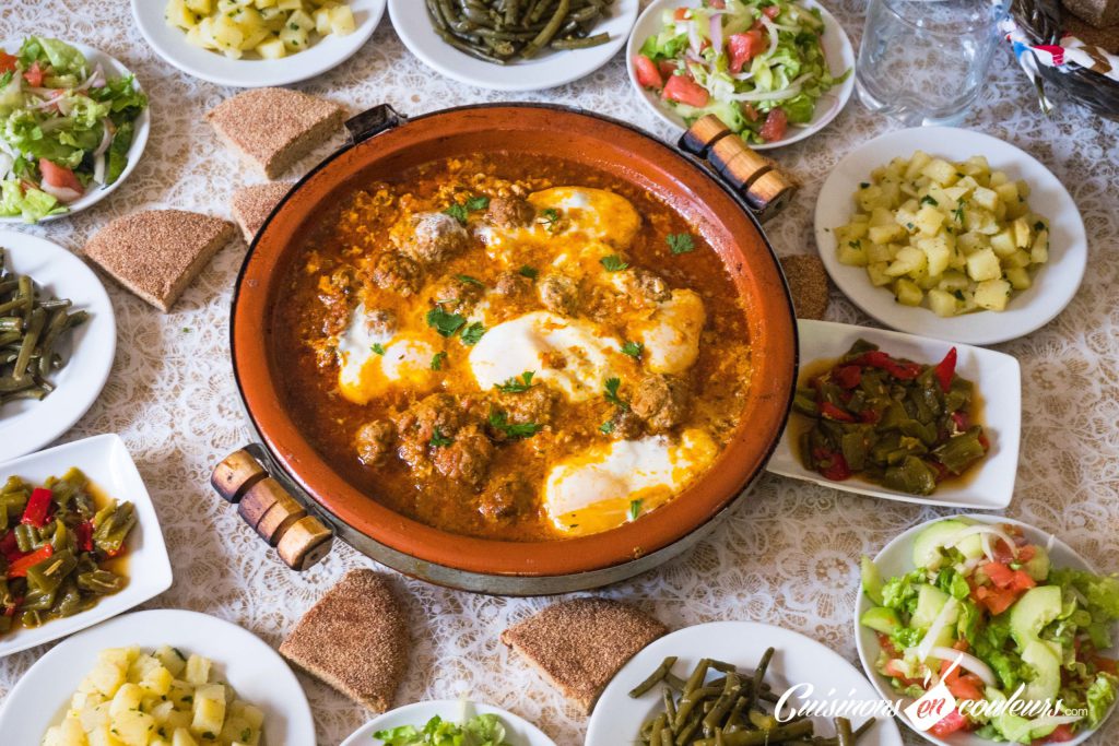 Tajine de kefta aux oeufs