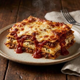 House Lasagne with Ground Beef